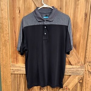 PGA Tour Men's Polo in Black and Charcoal